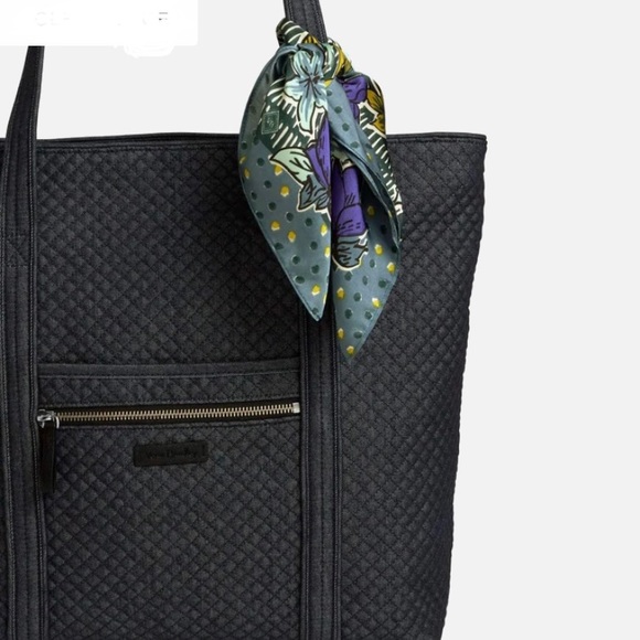 Vera Bradley Neckerchief in Falling Flowers (Blue, Dark Green Floral print) - Picture 1 of 10